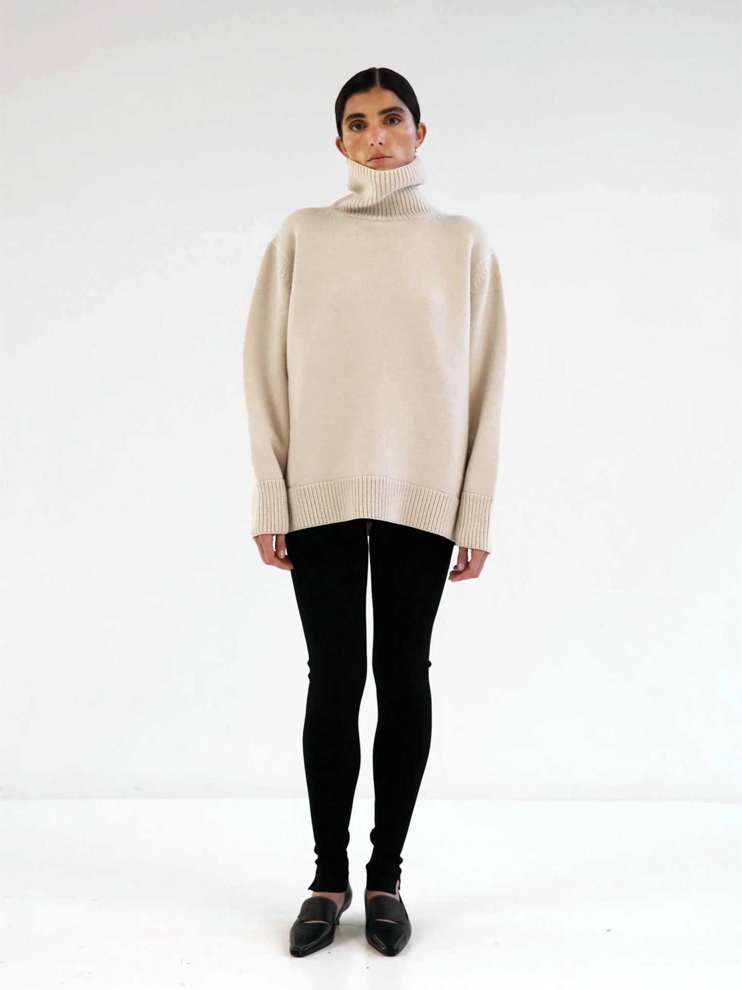 Aia Turtleneck Sweater, Buttercream