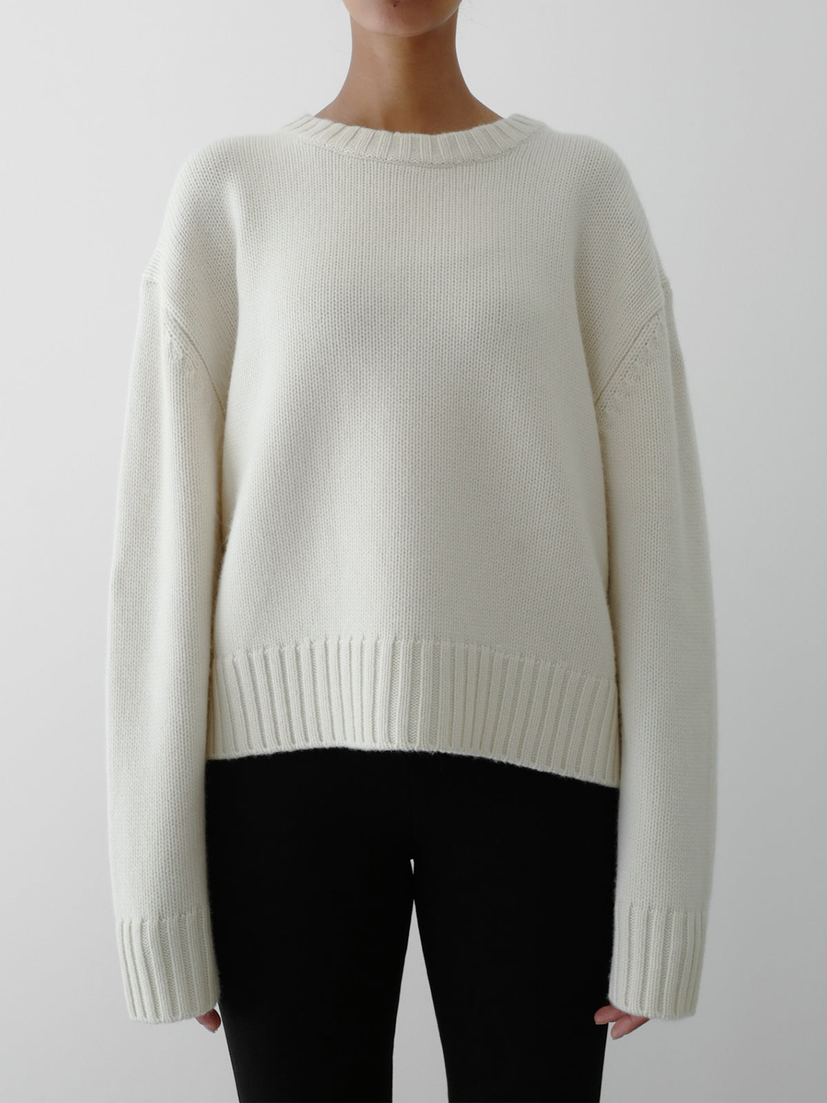Cru Crewneck Sweater, cream