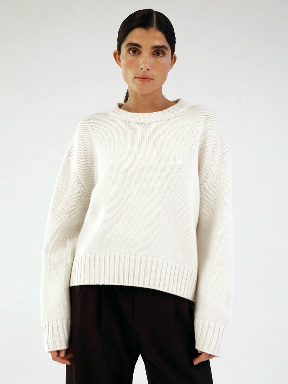 Cru Crewneck Sweater, cream