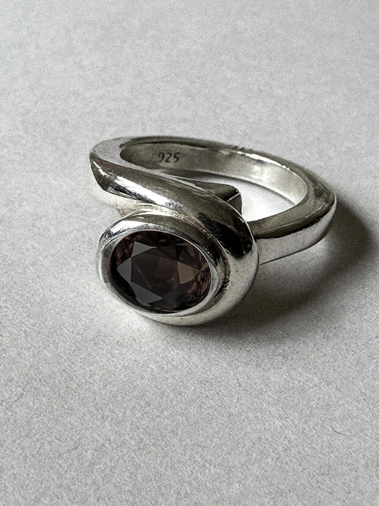 Curva Ring – Smokey Quartz