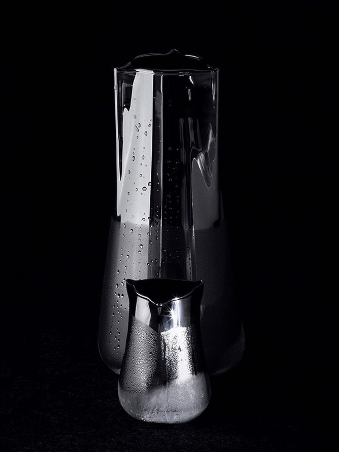 Silver Glass Carafe