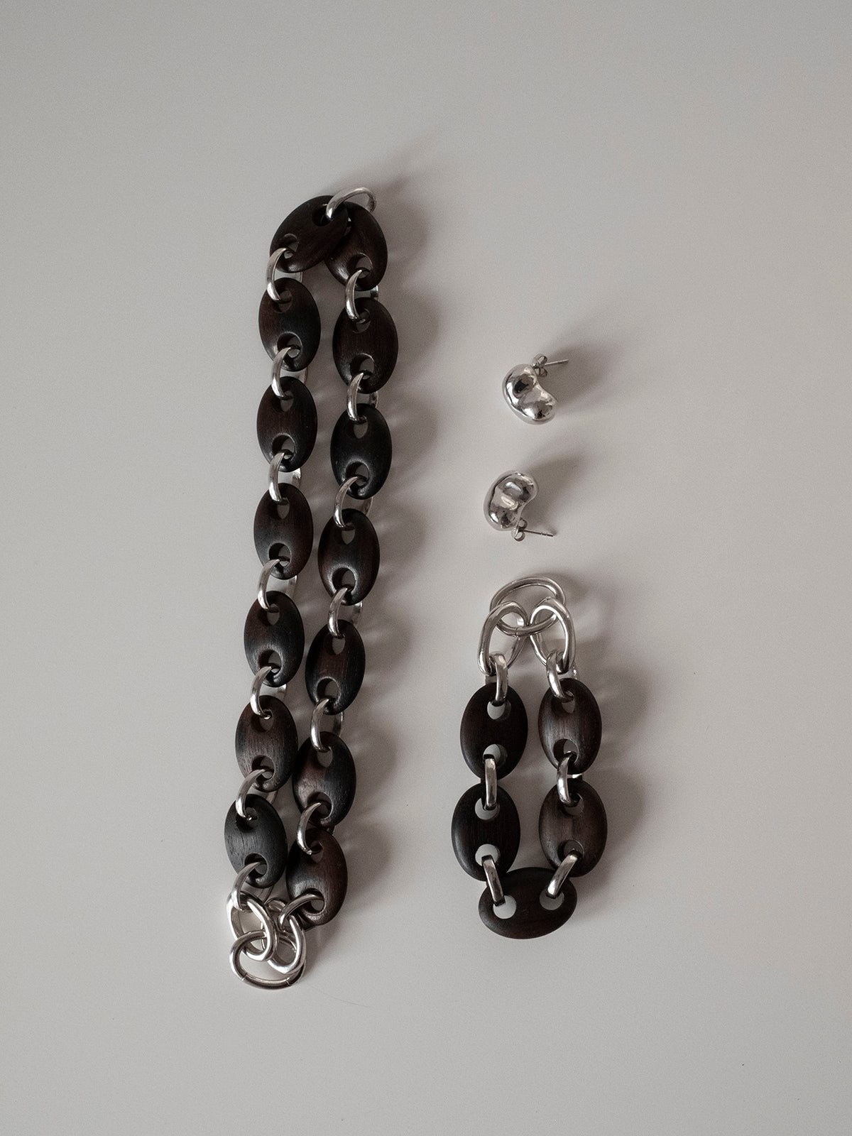 Ebony Link Chain Bracelet