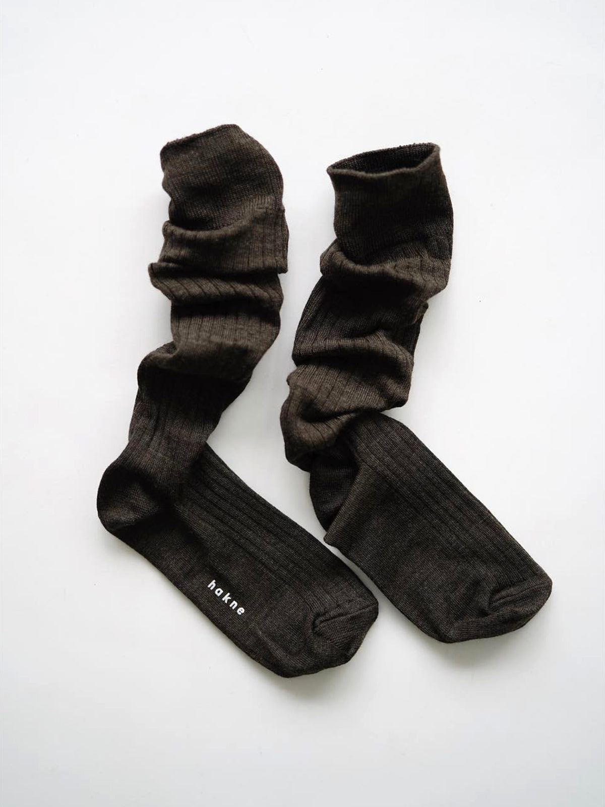 Merino Wool Ribbed High Socks