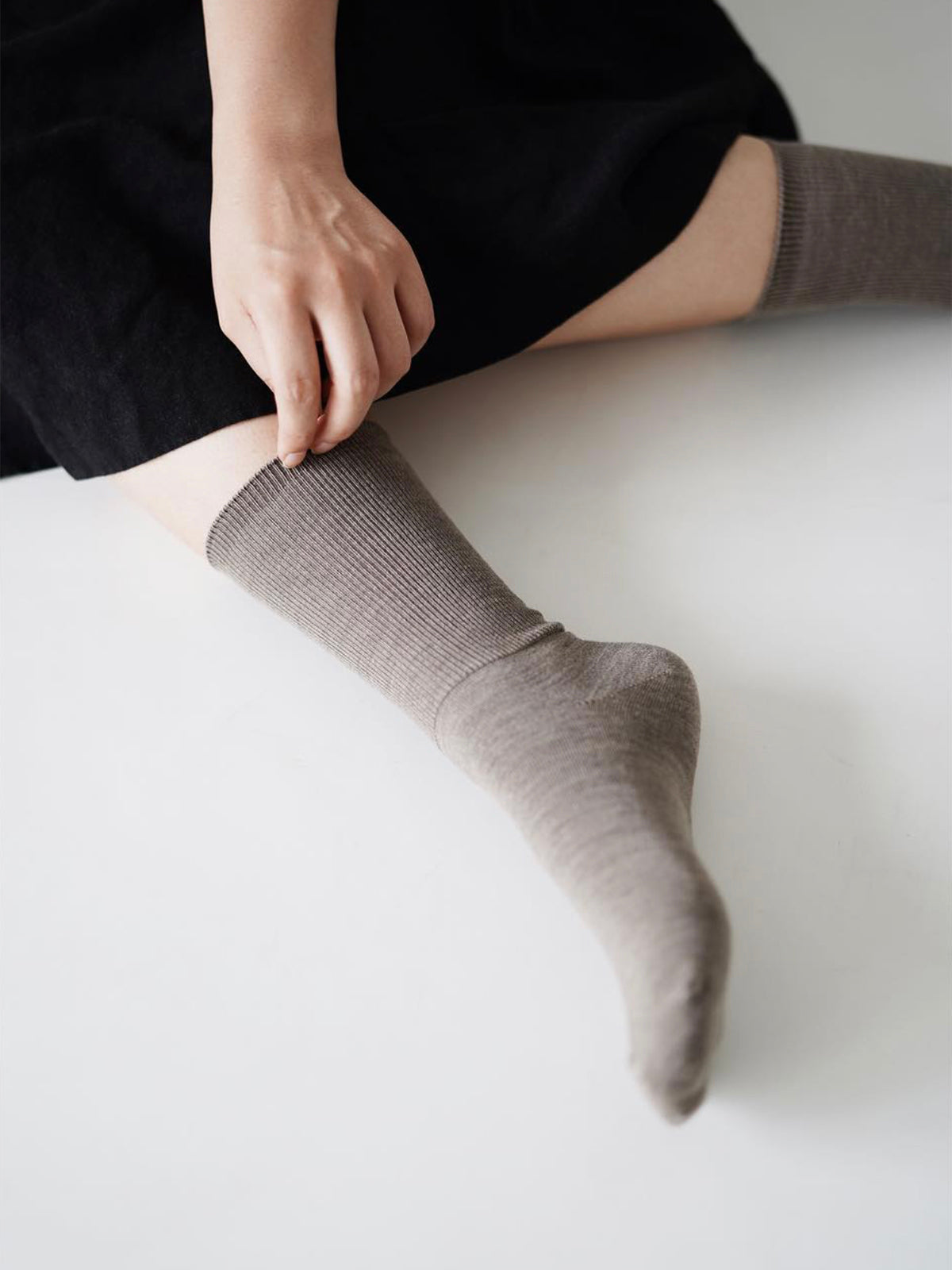 Merino Wool Ribbed Socks