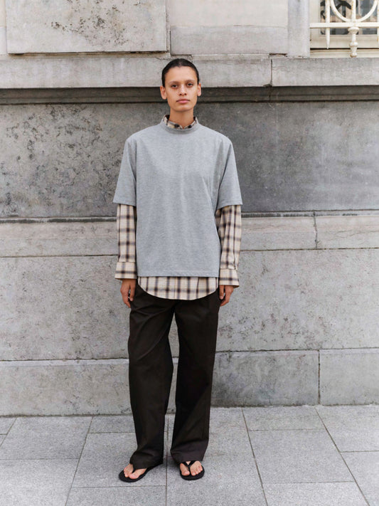 Boxy T-shirt - Heather Grey