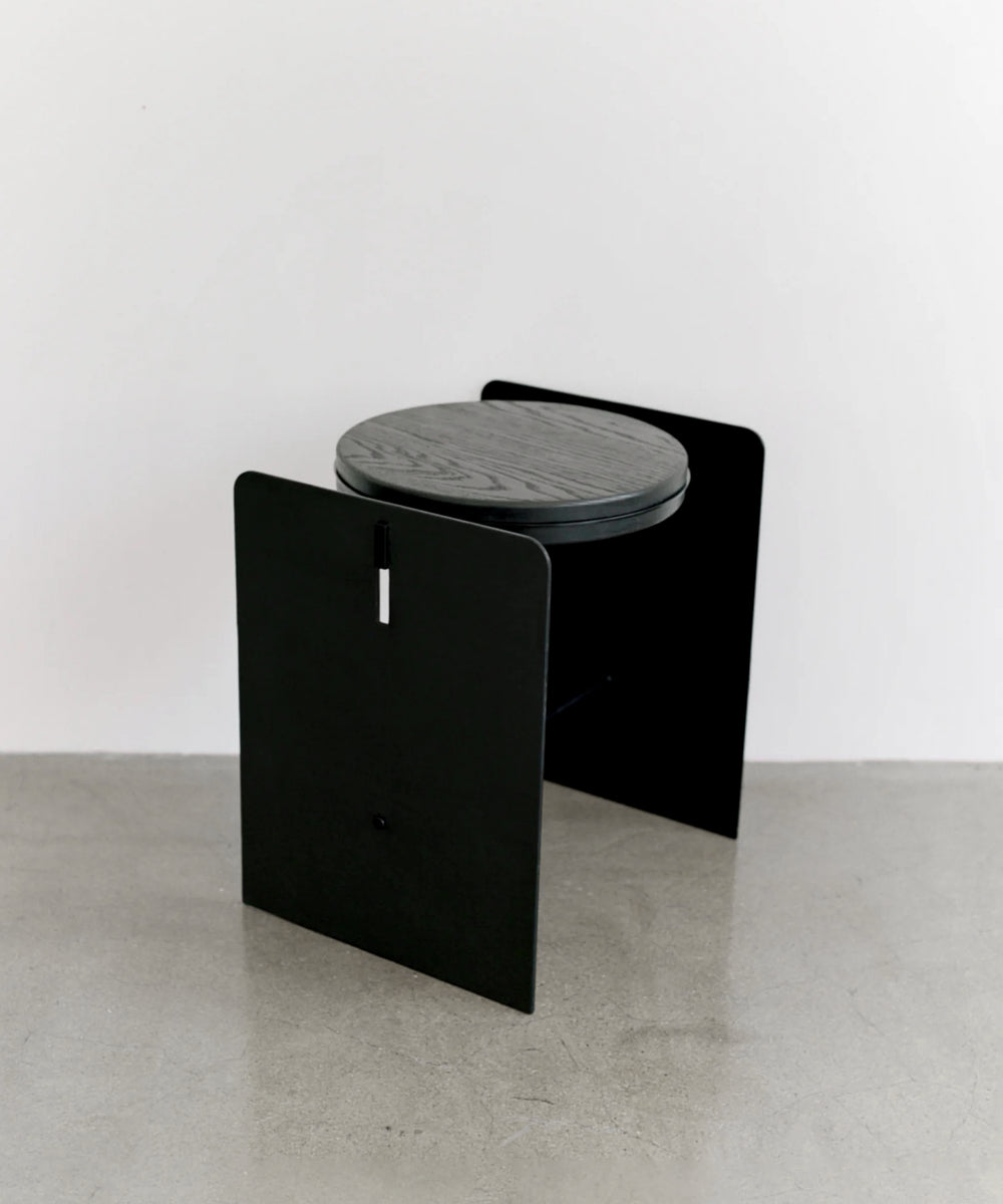 Building Blocks Skammel / Sidebord – Sort