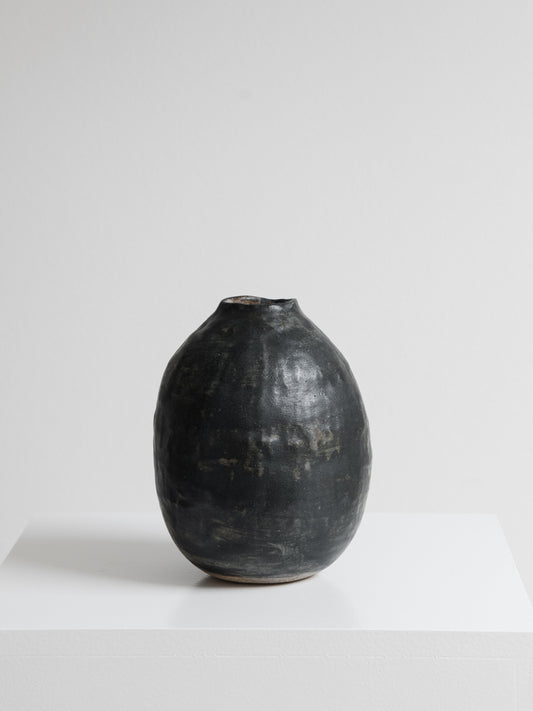 Rounded Black Vase