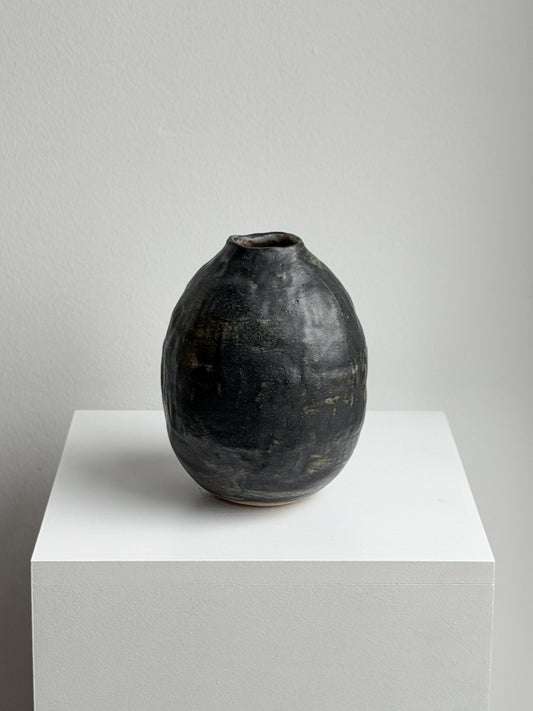Rounded Black Vase