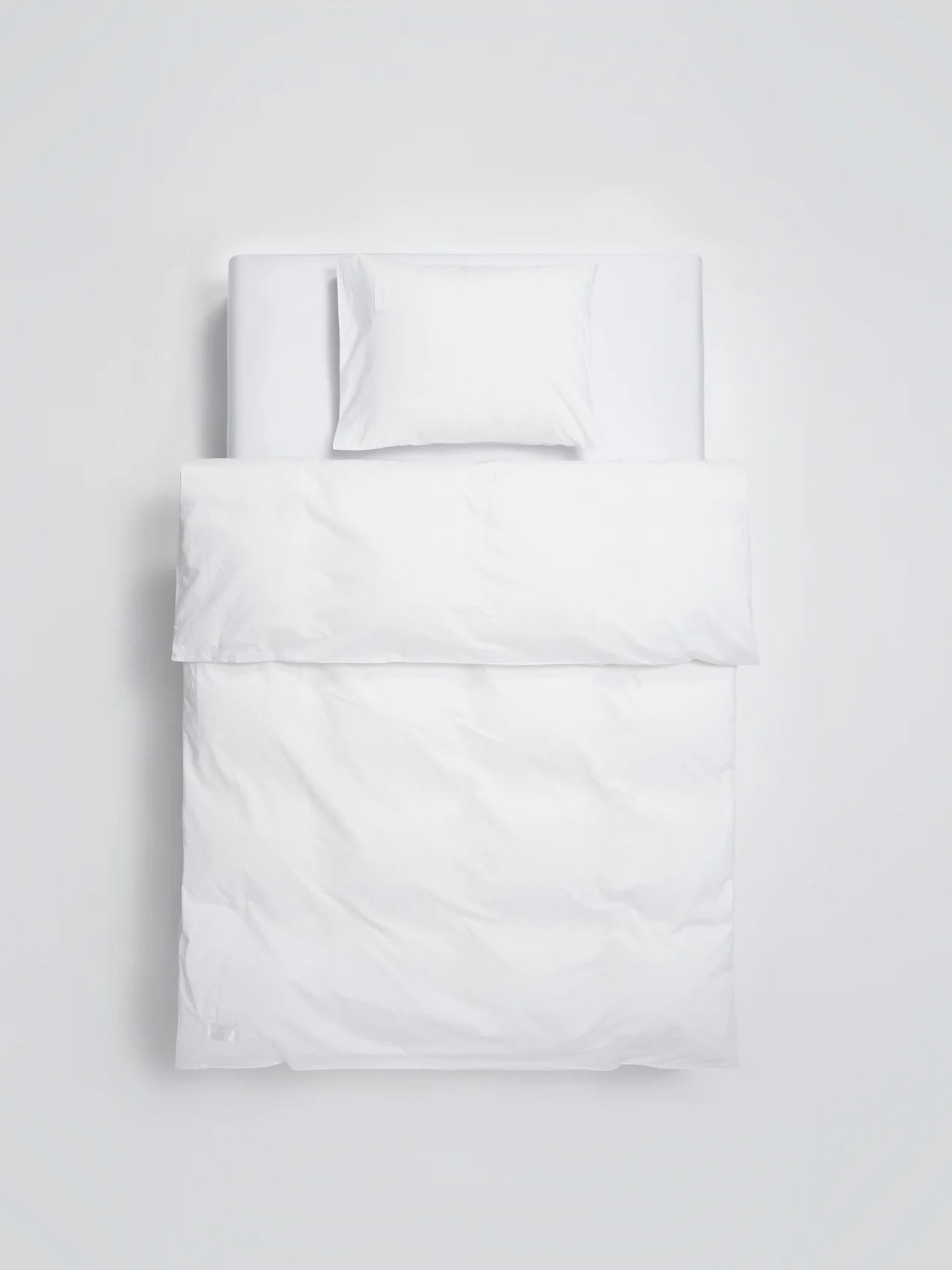 Pure Poplin Pillow Case – White