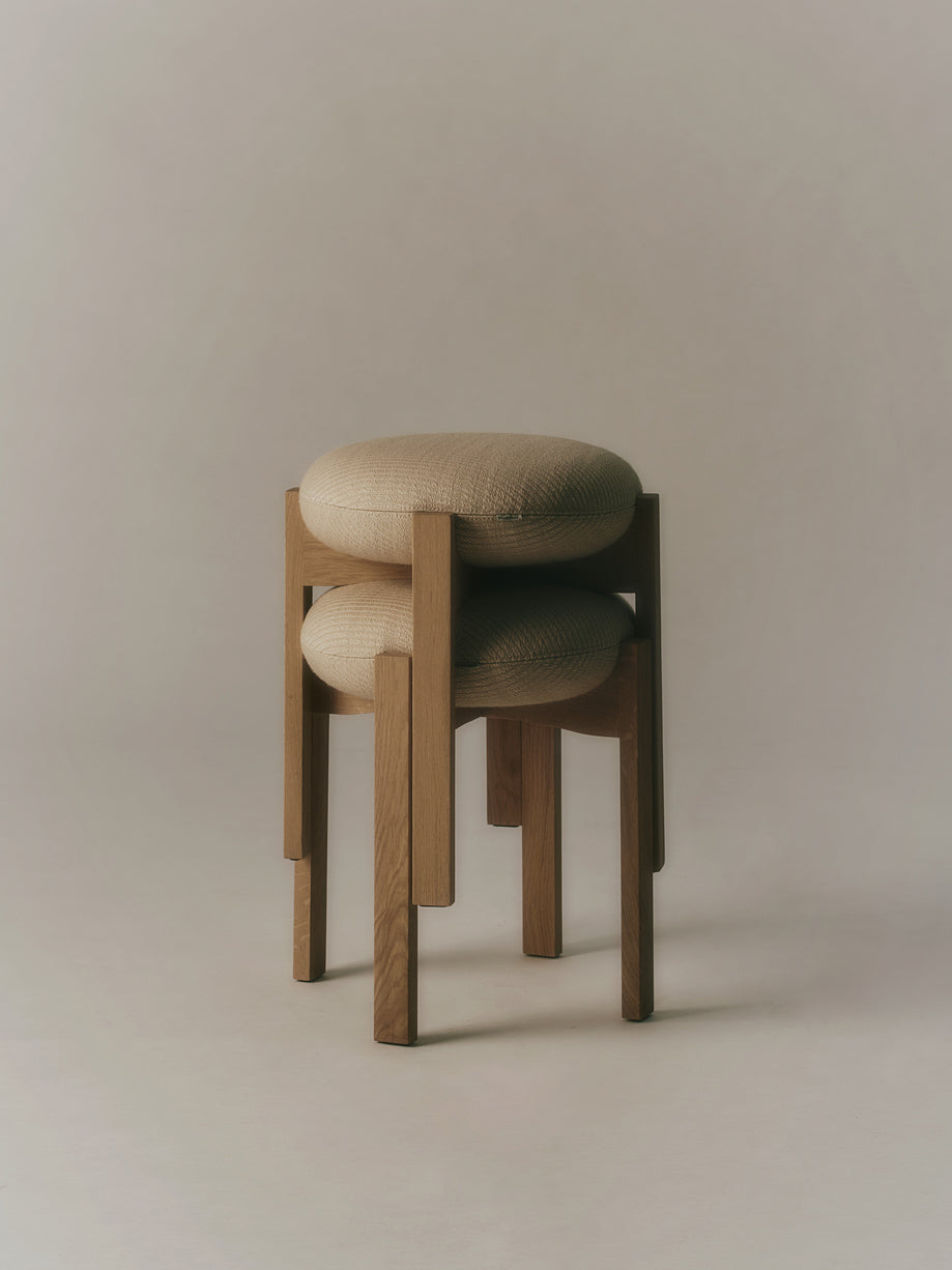 Pioneer Stool - Lacquered Oak