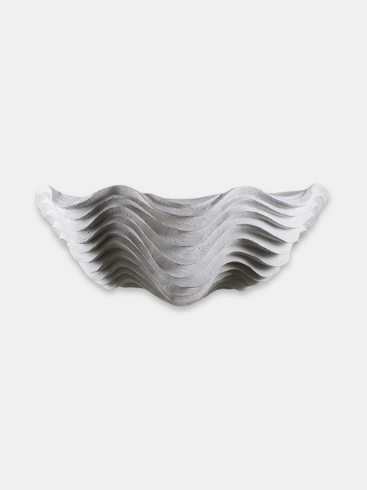 Clam Shell Wall Light Large - Plaster White
