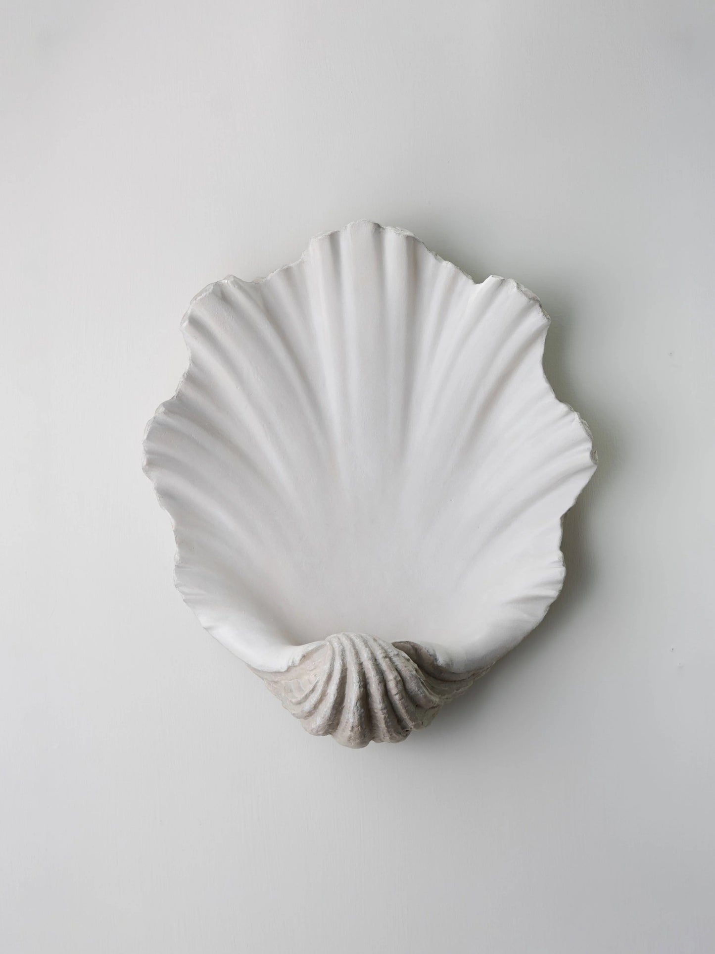 Scallop Shell Væglampe - Antik Gips