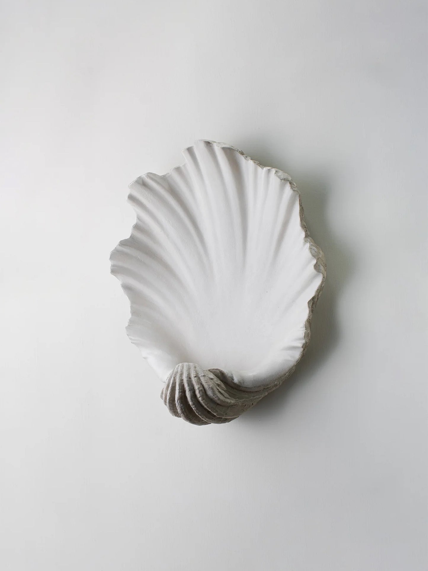Scallop Shell Væglampe - Antik Gips
