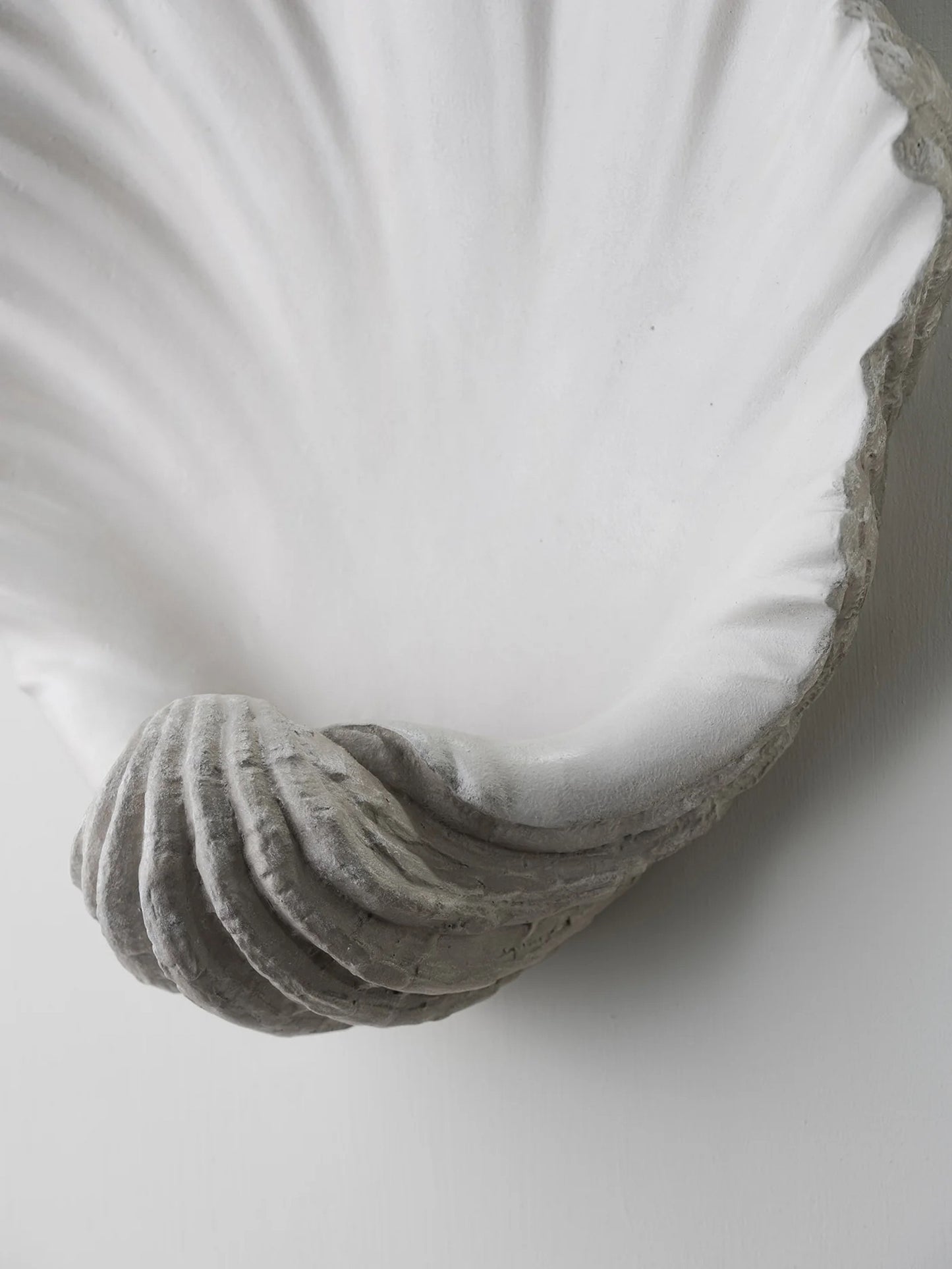 Scallop Shell Væglampe - Antik Gips