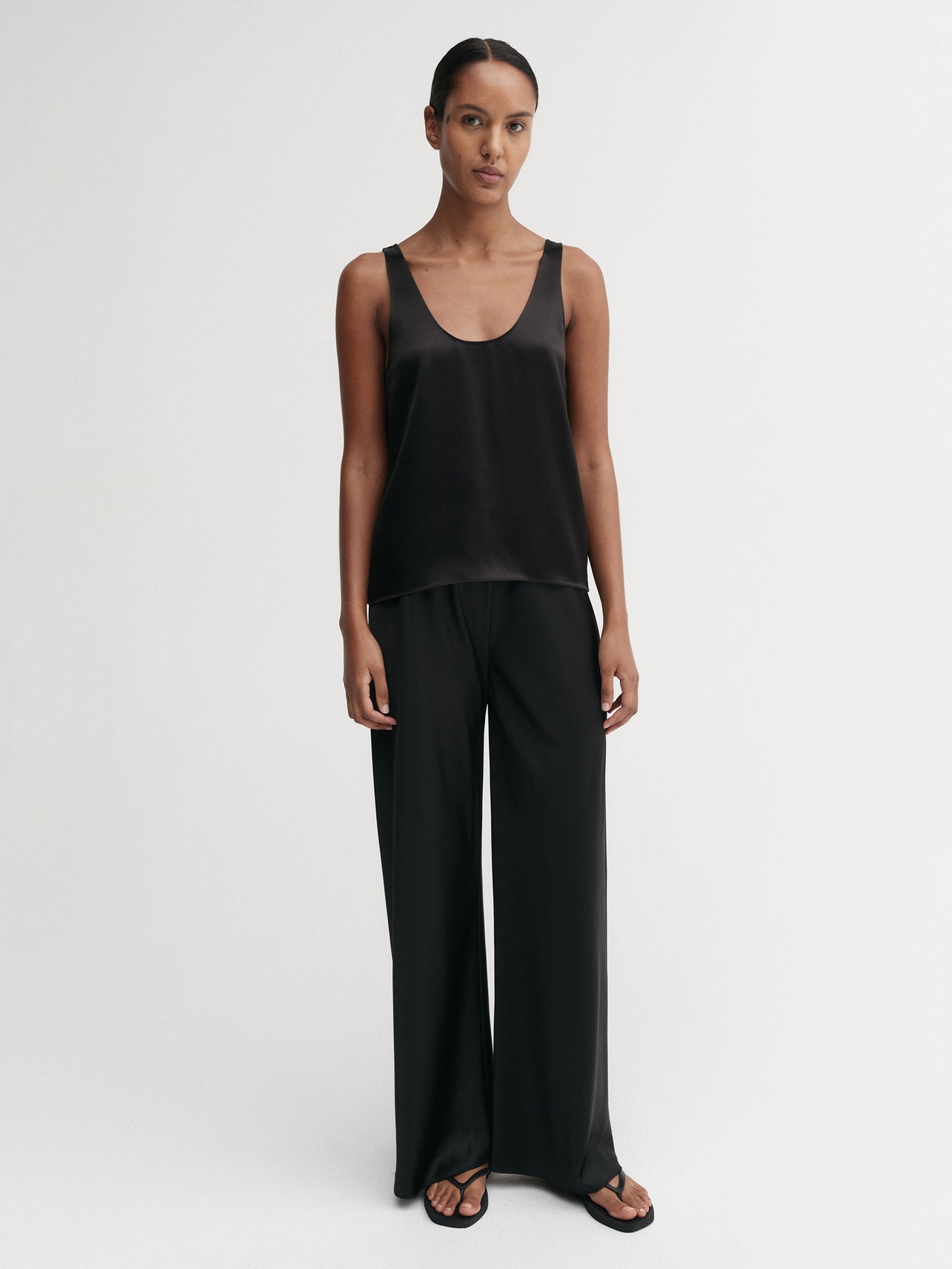 Romy Satin Top - Black