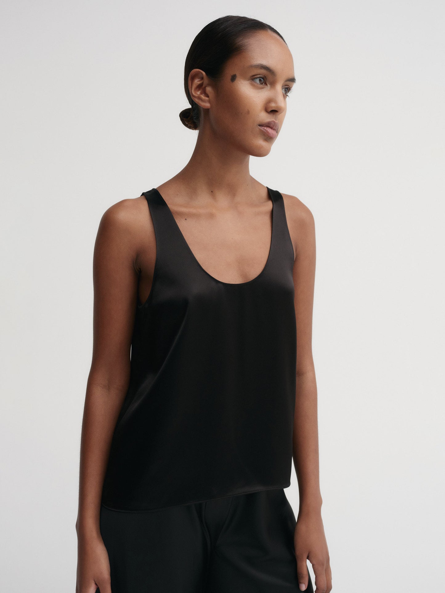 Romy Satin Top - Black