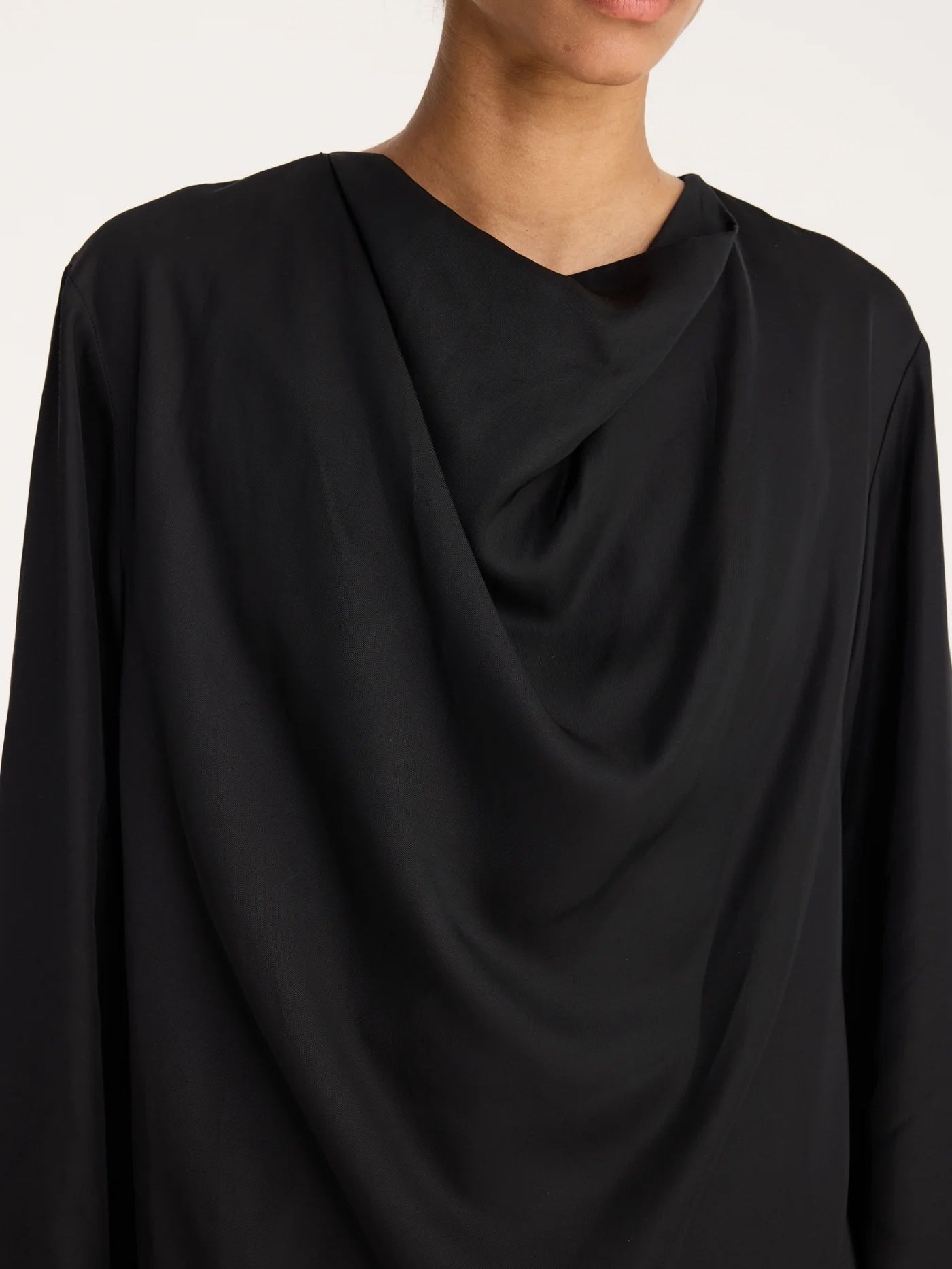 Cowl Neck Long Sleeve Top