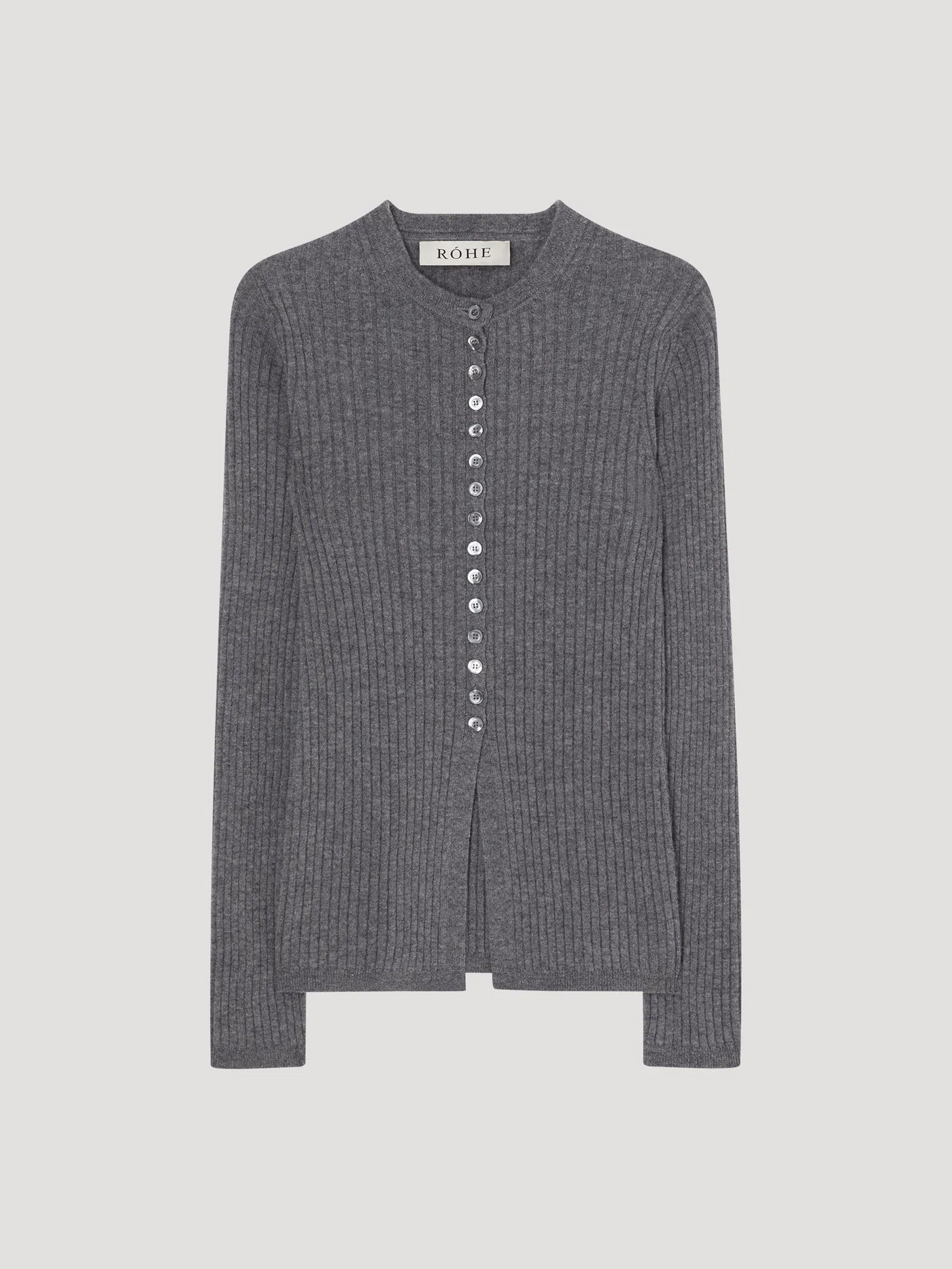 Langærmet Rib-Cardigan