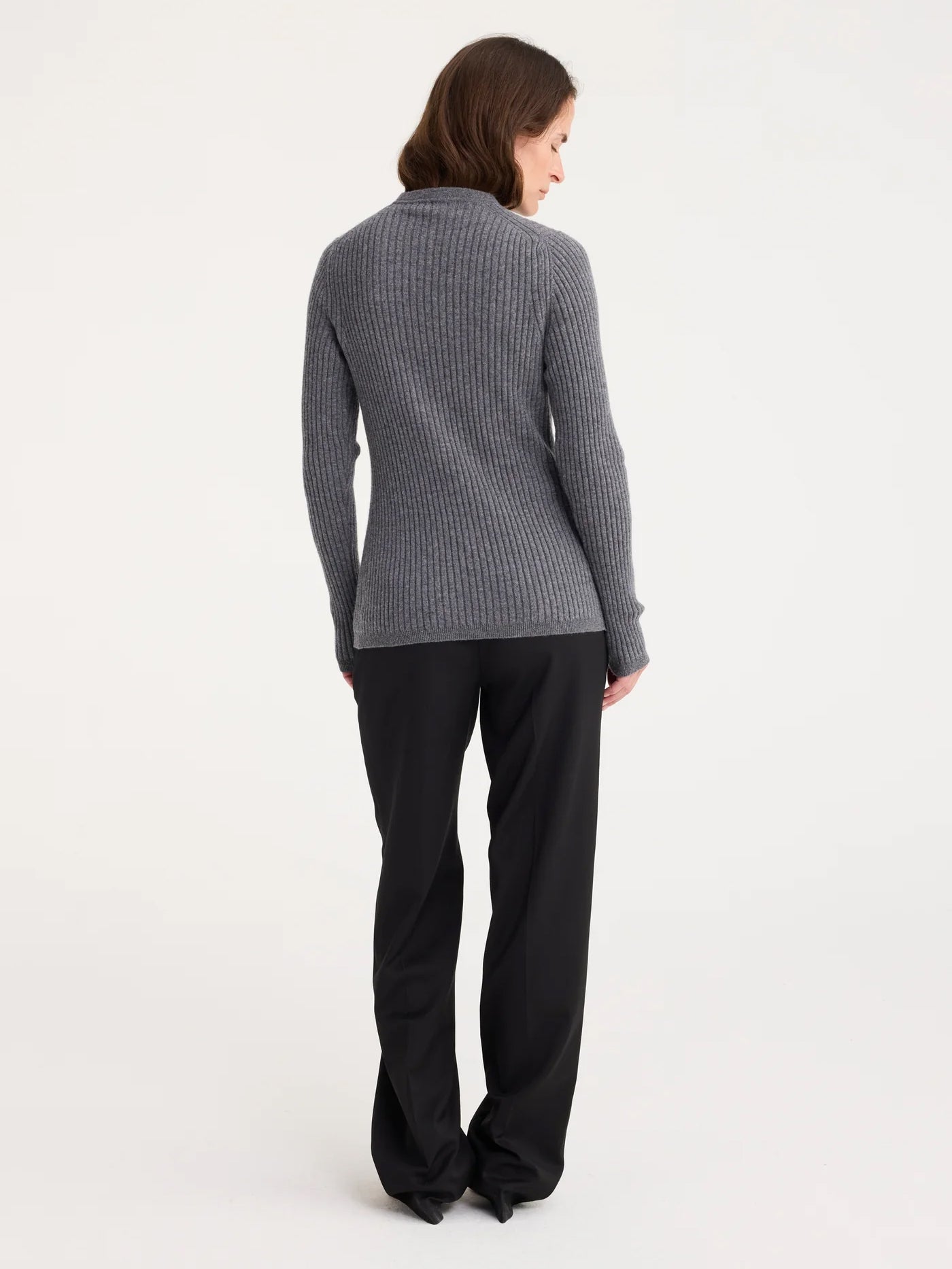 Langærmet Rib-Cardigan