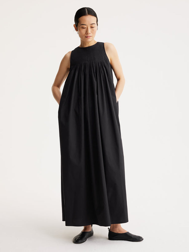 Sleeveless Pleated A-Line Dress
