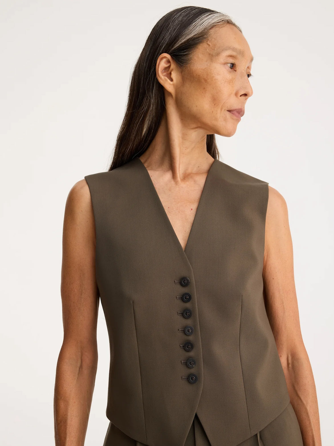 Shaped Waistcoat - Earth