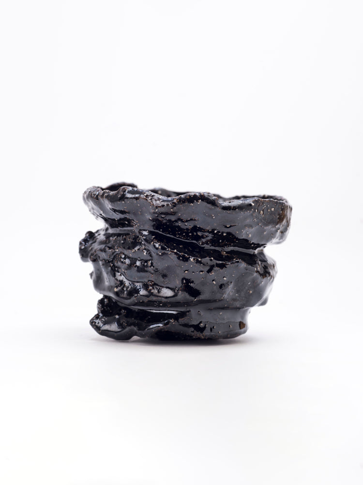 Chawan 02, Black Raku Fired Bowl