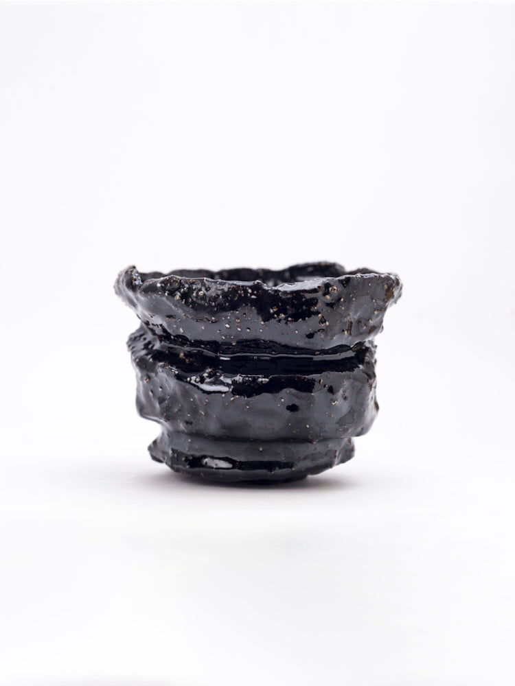 Chawan 02, Black Raku Fired Bowl