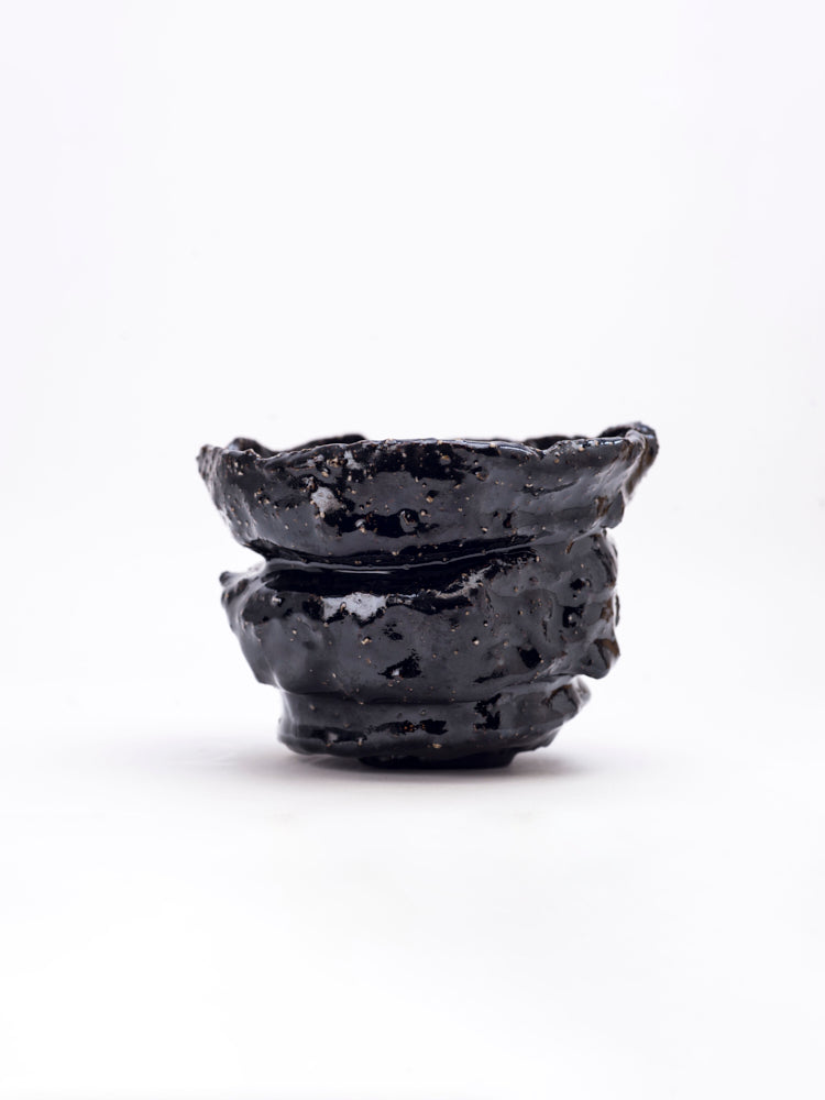 Chawan 02, Black Raku Fired Bowl