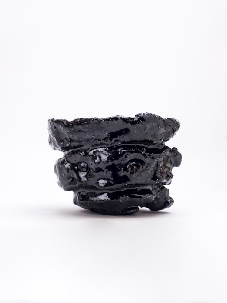 Chawan 02, Black Raku Fired Bowl