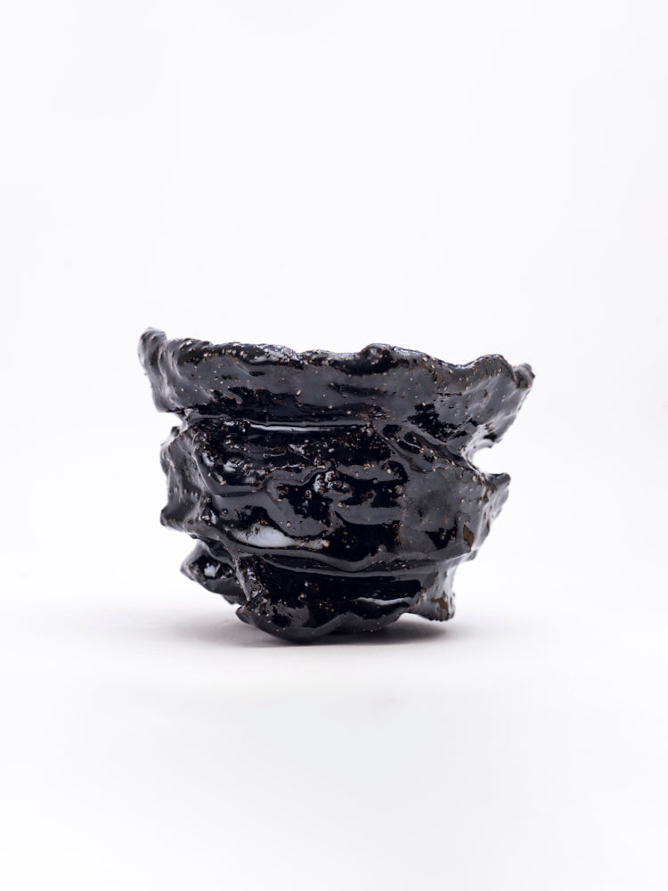 Chawan 02, Black Raku Fired Bowl