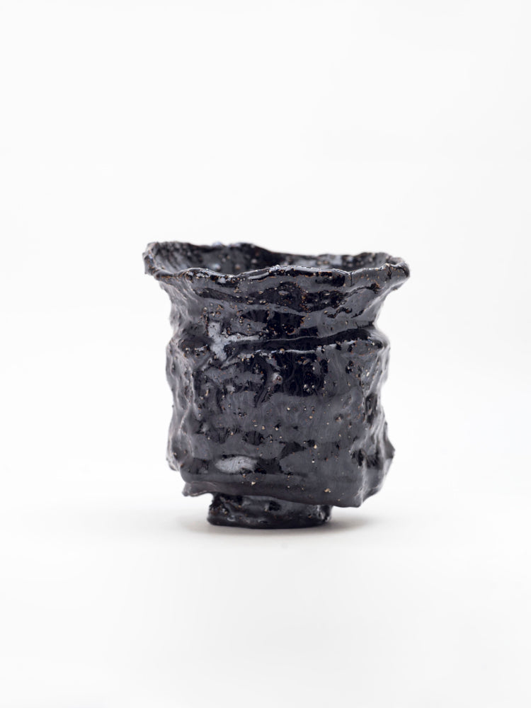 Chawan 06, Black Raku Fired Bowl