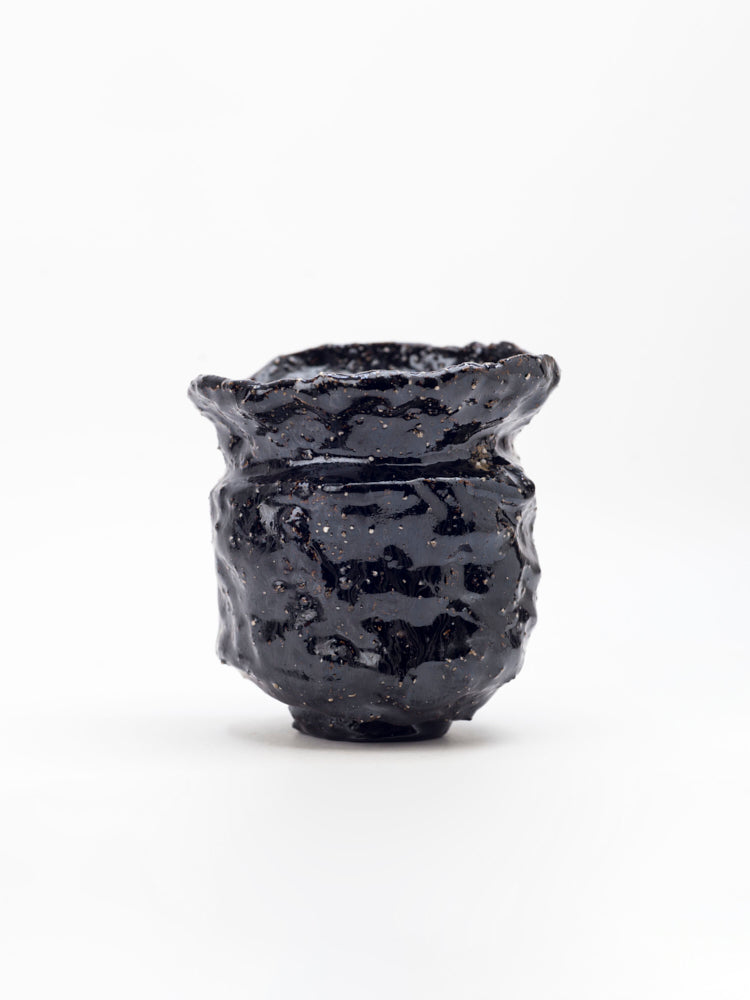 Chawan 06, Black Raku Fired Bowl