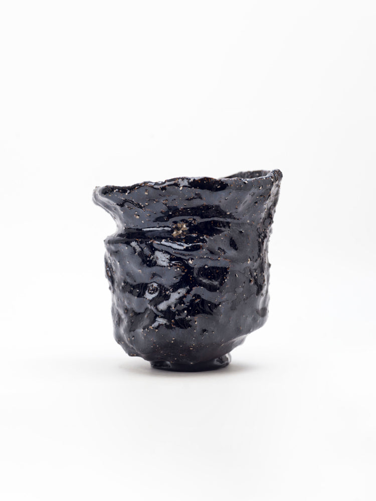 Chawan 06, Black Raku Fired Bowl