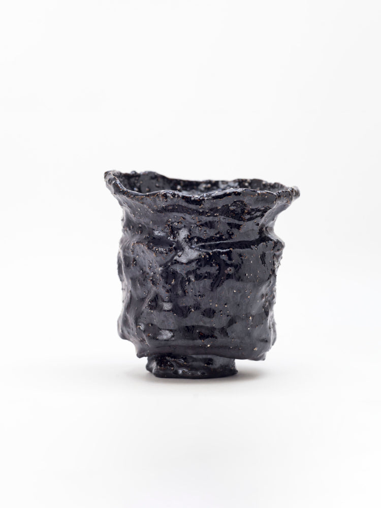 Chawan 06, Black Raku Fired Bowl