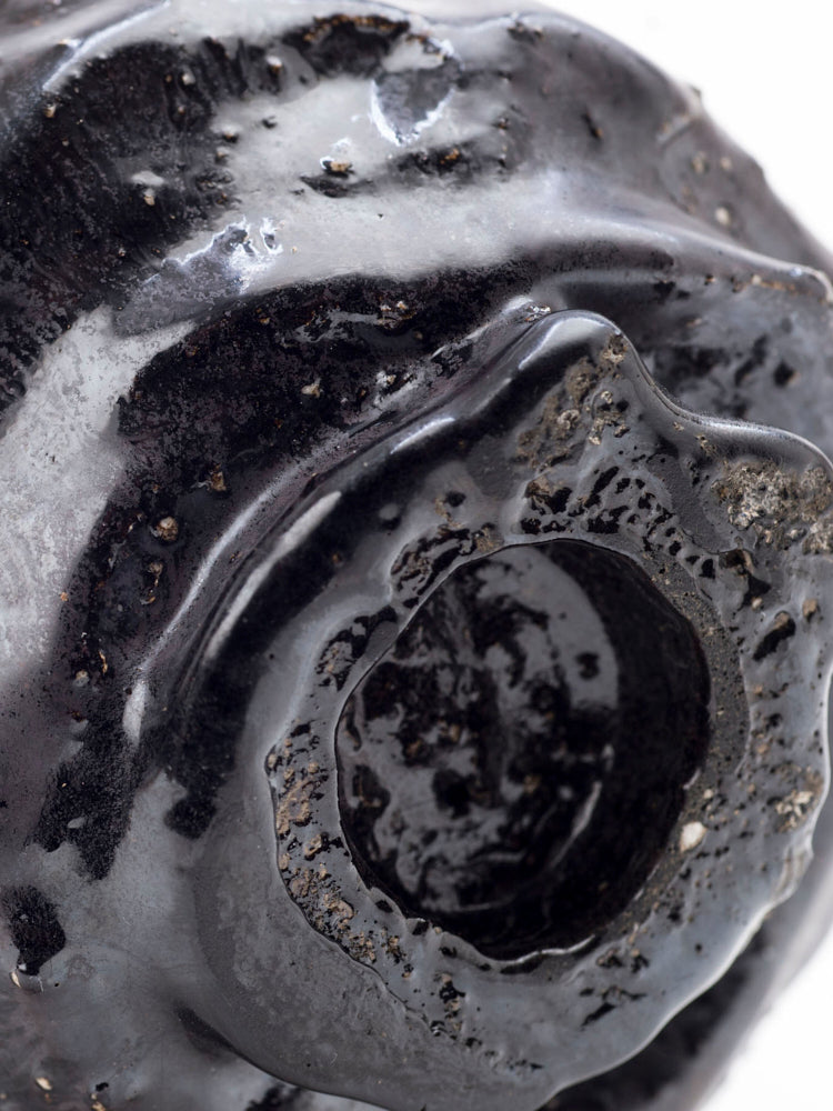 Chawan 06, Black Raku Fired Bowl