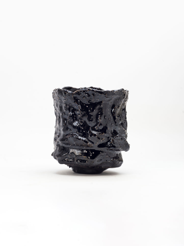 Chawan 07, Black Raku Fired Bowl