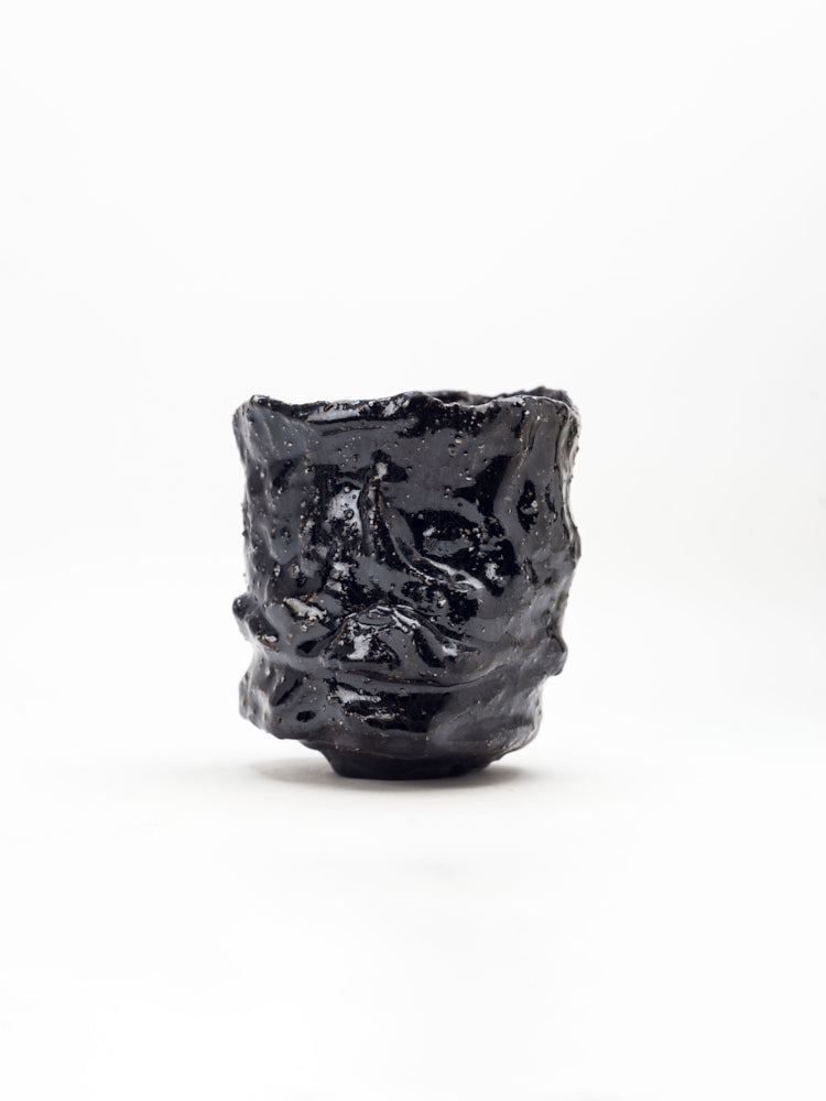 Chawan 07, Black Raku Fired Bowl