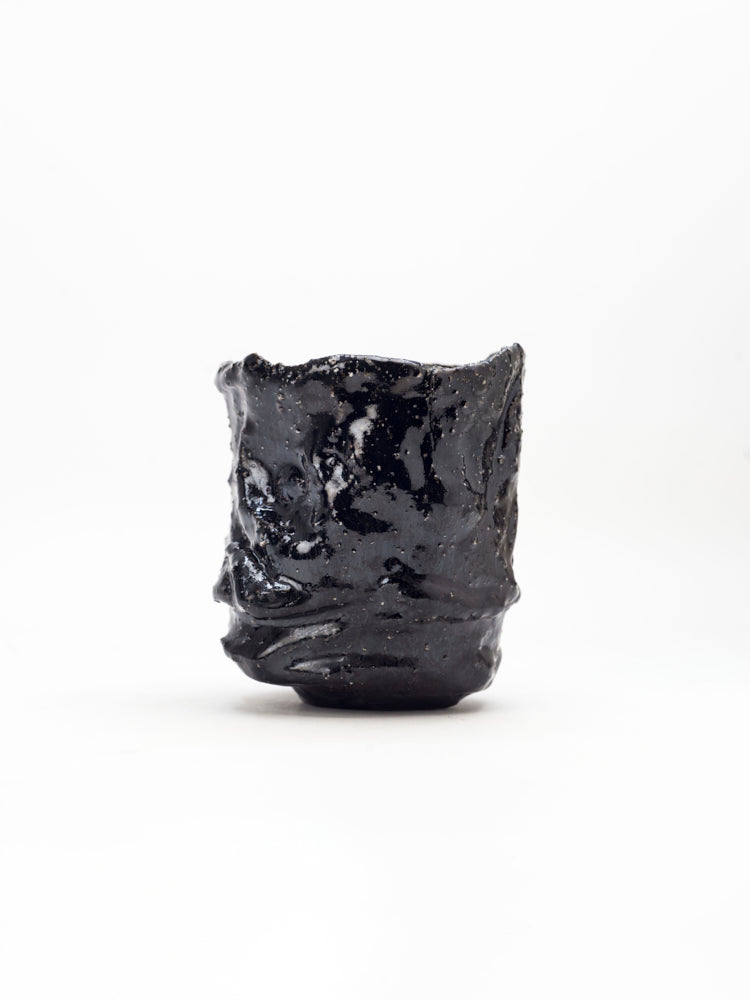 Chawan 07, Black Raku Fired Bowl