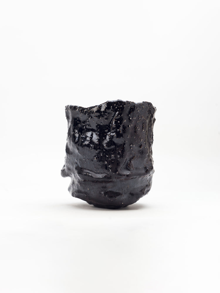 Chawan 07, Black Raku Fired Bowl