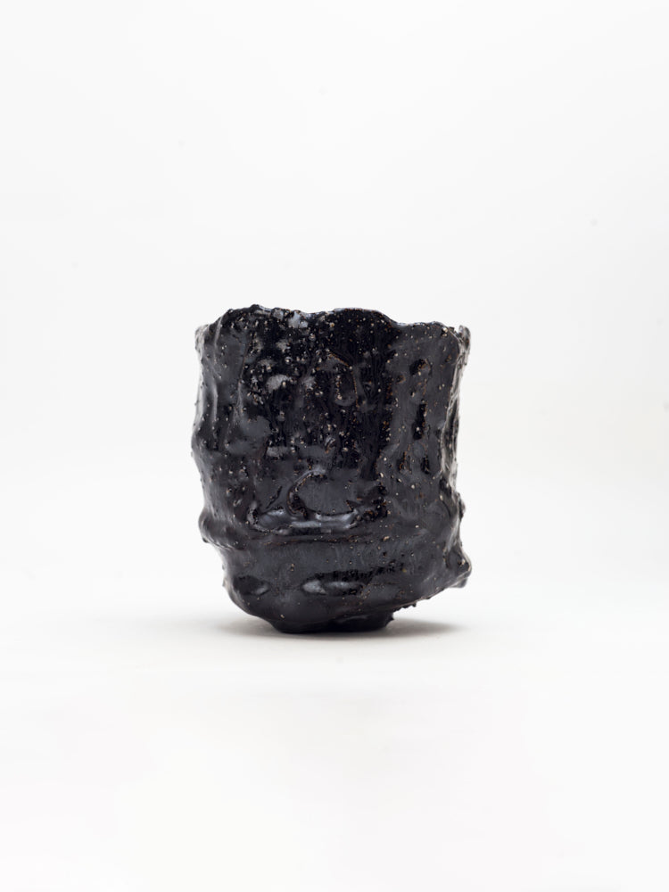 Chawan 07, Black Raku Fired Bowl