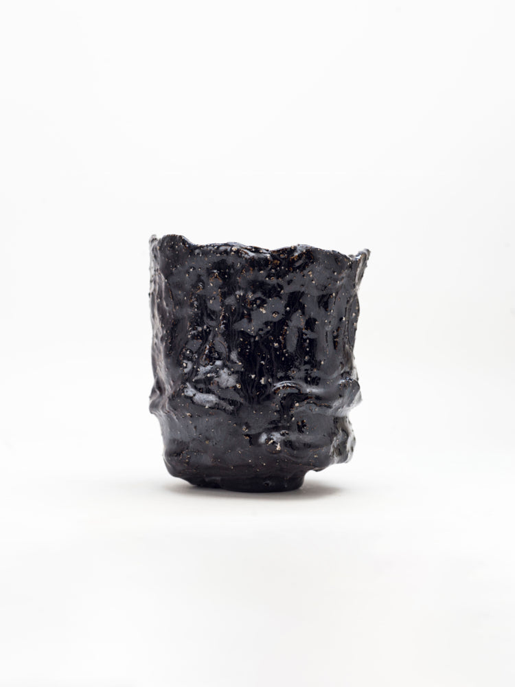 Chawan 07, Black Raku Fired Bowl