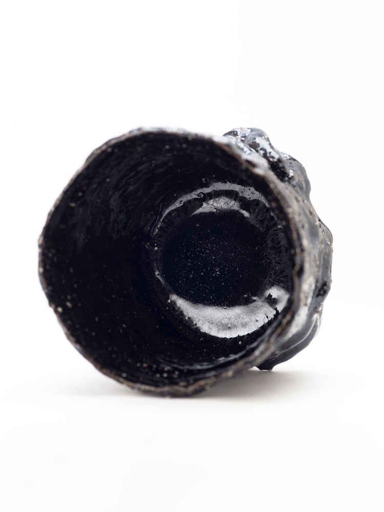 Chawan 07, Black Raku Fired Bowl