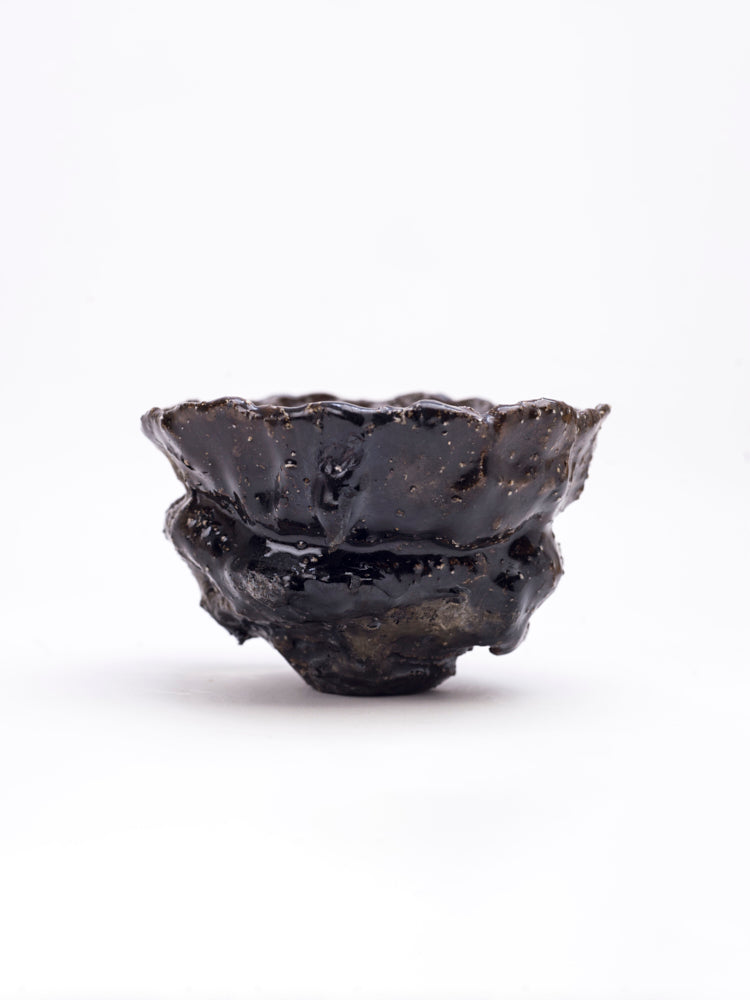 Chawan 10, Black Raku Fired Tea Bowl