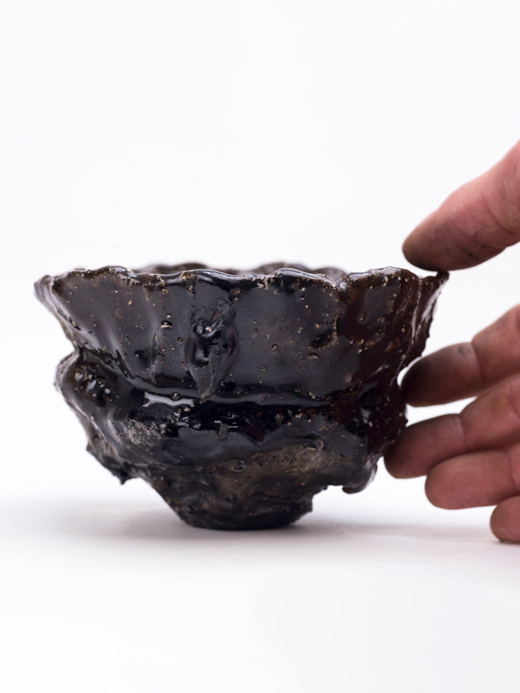 Chawan 10, Black Raku Fired Tea Bowl