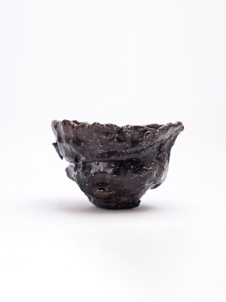 Chawan 10, Black Raku Fired Tea Bowl