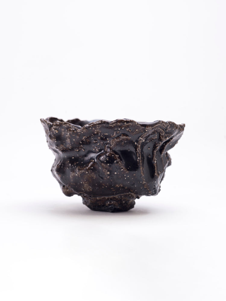 Chawan 10, Black Raku Fired Tea Bowl