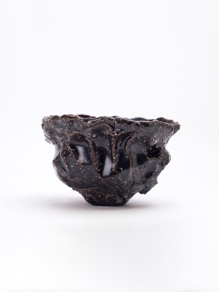 Chawan 10, Black Raku Fired Tea Bowl