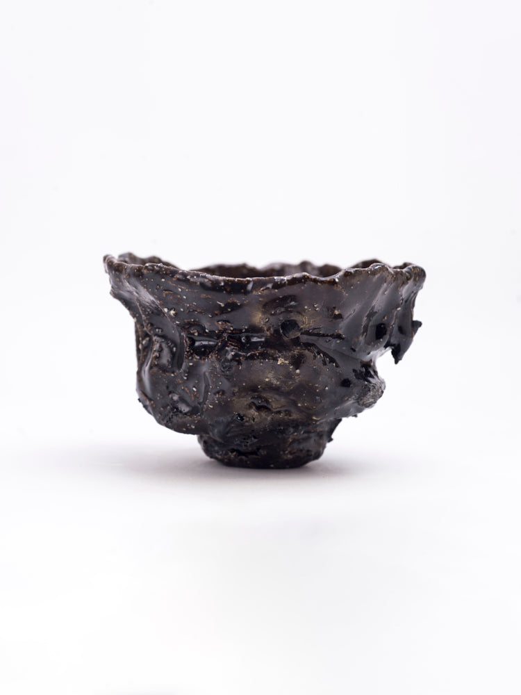 Chawan 10, Black Raku Fired Tea Bowl