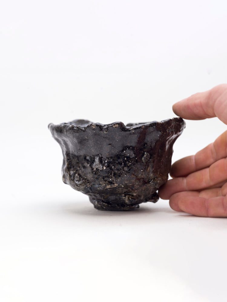 Chawan 11, Black Raku Fired Bowl