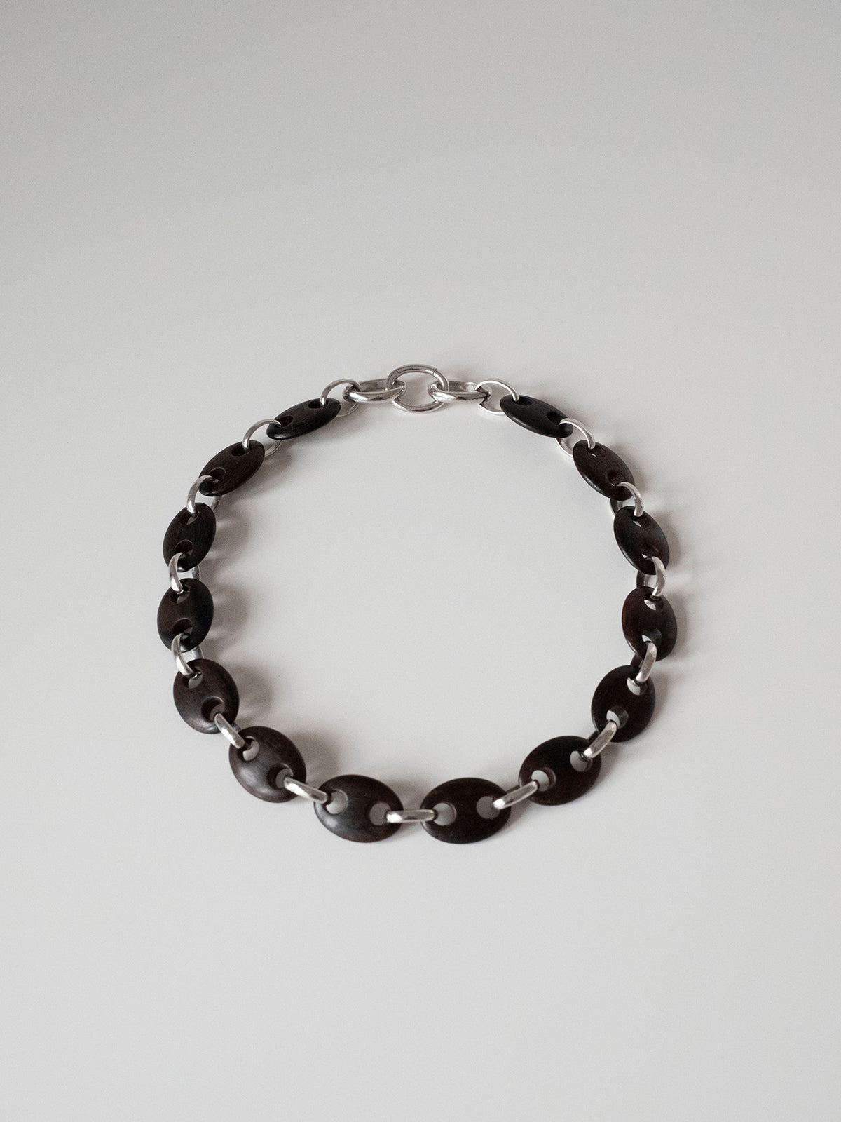 Mini Oval Ebony Link Chain Halskæde